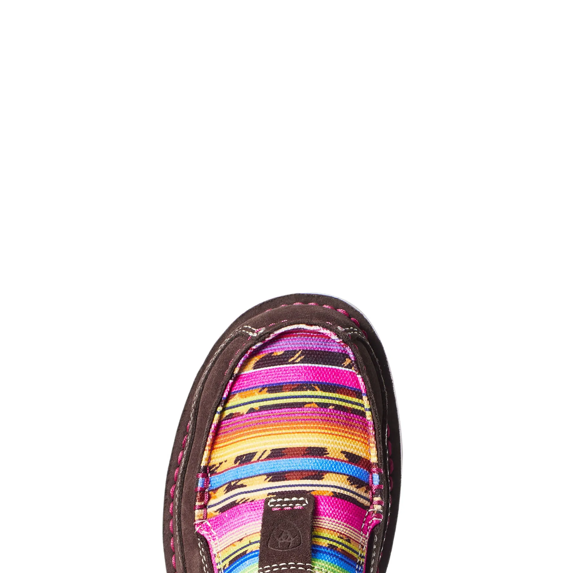 10035830 Ariat Womens Cruiser Coffee Bean Suede/ Cheetah Serape