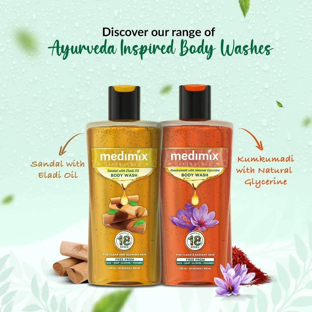 18 Herbs with Natural Oils Body Wash For Blemish Free Skin | 250ml   50ml Extra