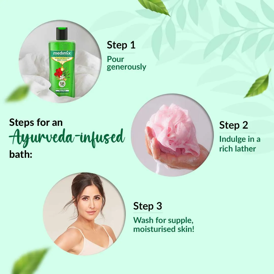 18 Herbs with Natural Oils Body Wash For Blemish Free Skin | 250ml   50ml Extra