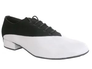 2504 Black Nubuck & White Patent