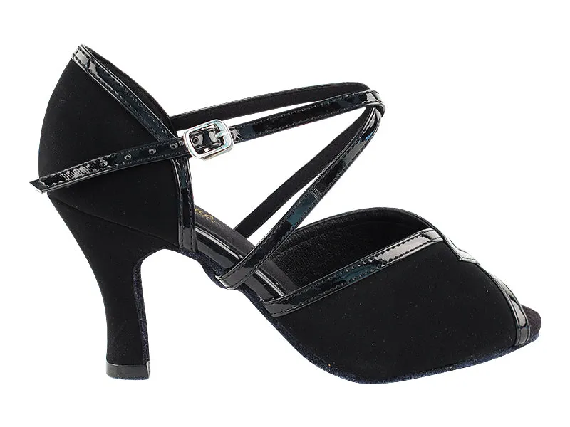 2721 Black Nubuck & Black Patent Trim