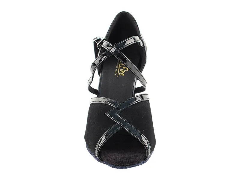 2721 Black Nubuck & Black Patent Trim