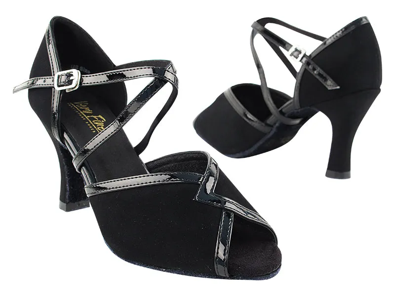 2721 Black Nubuck & Black Patent Trim