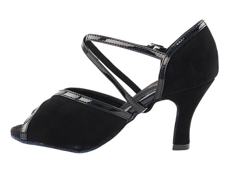 2721 Black Nubuck & Black Patent Trim