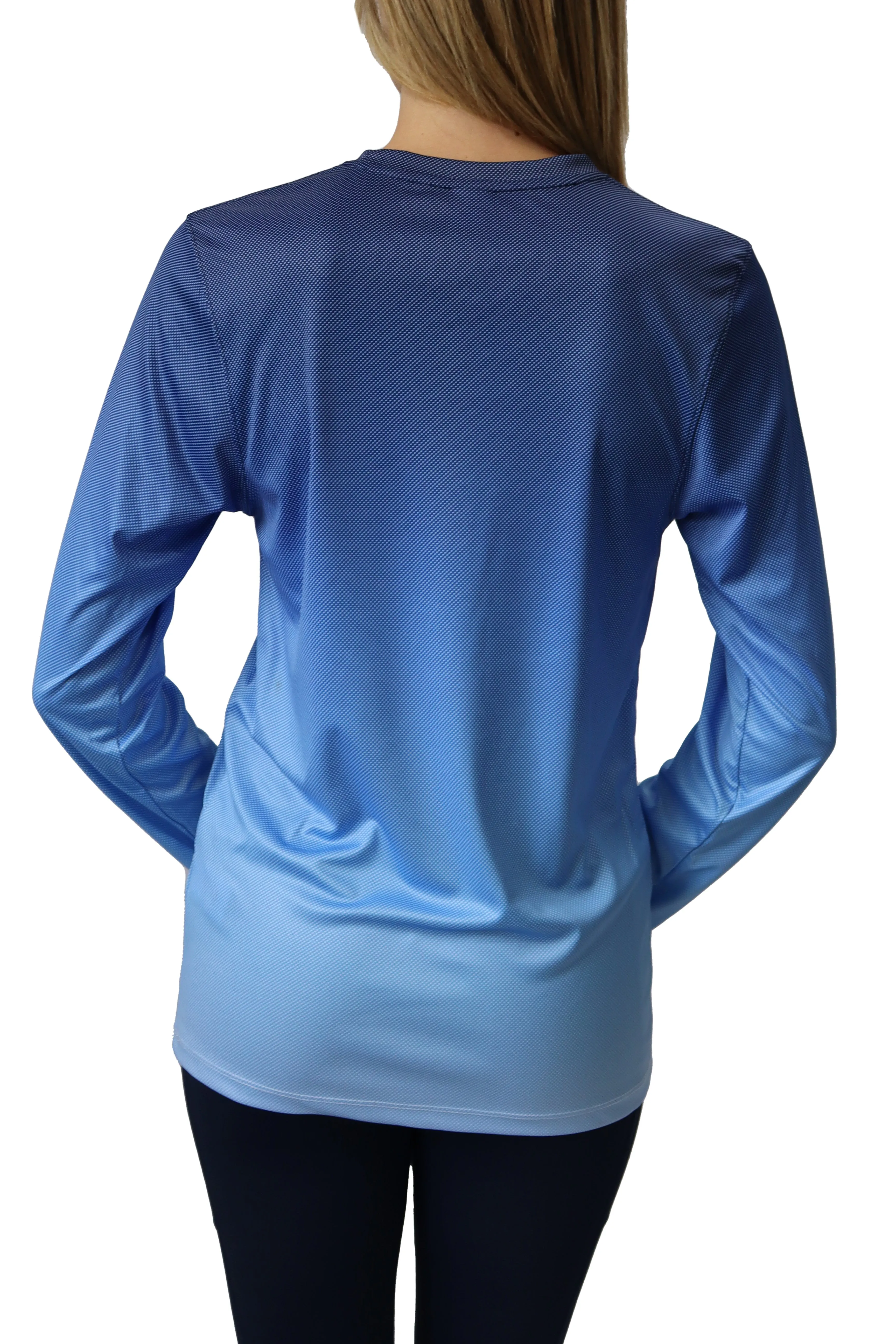 3216 - RunTheBlueGrass Unisex LS Tee/Blue Ombre