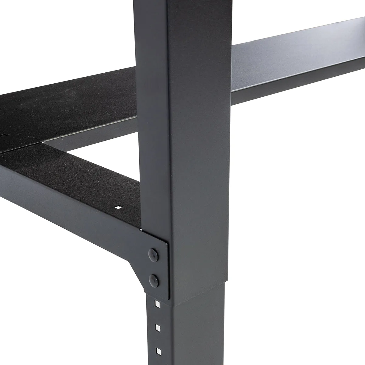4 ft. Adjustable Height Steel Workbench with Pegboard Back Wall