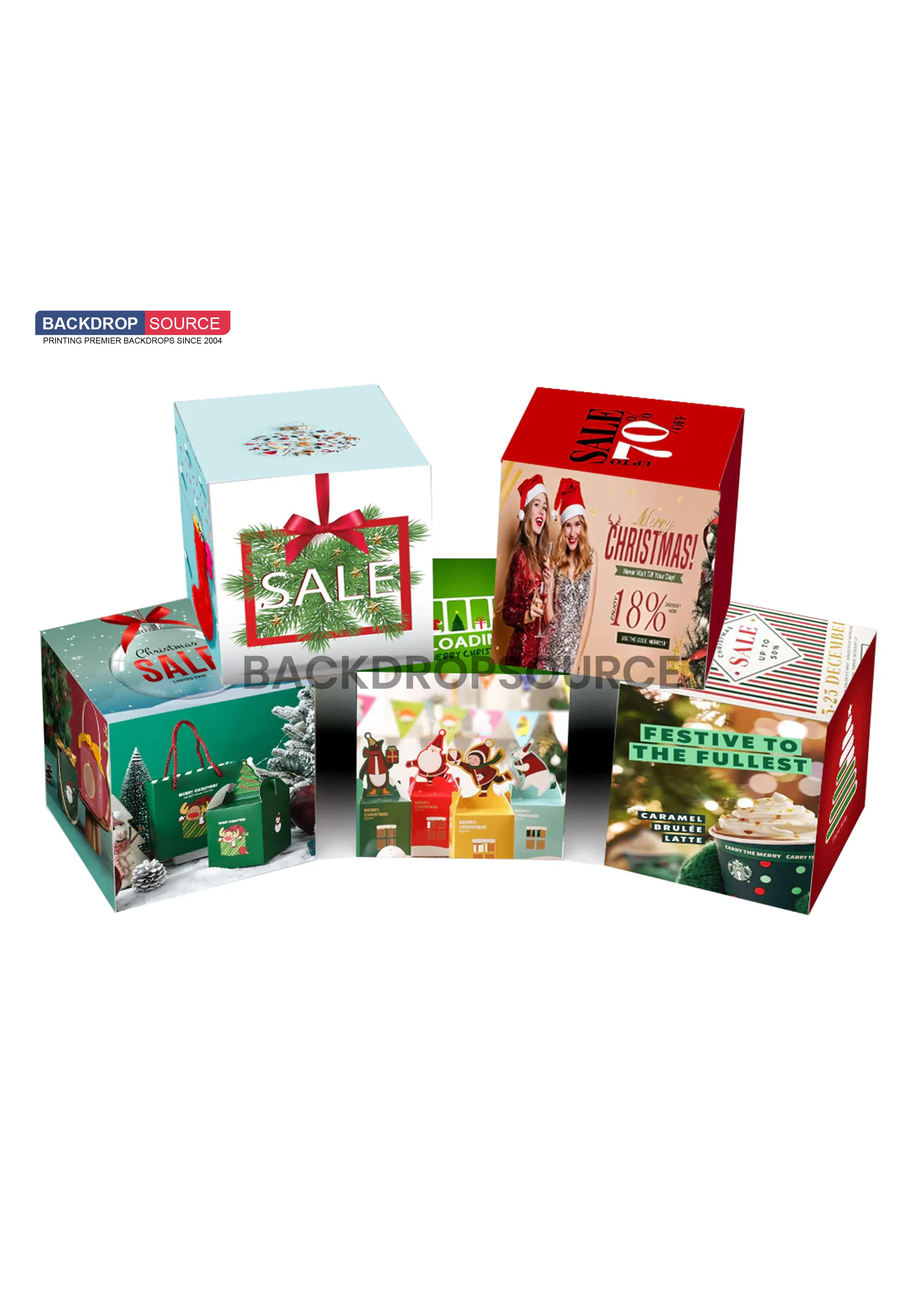 5 Sets of Stretch Fabric Displays for Product Showcase