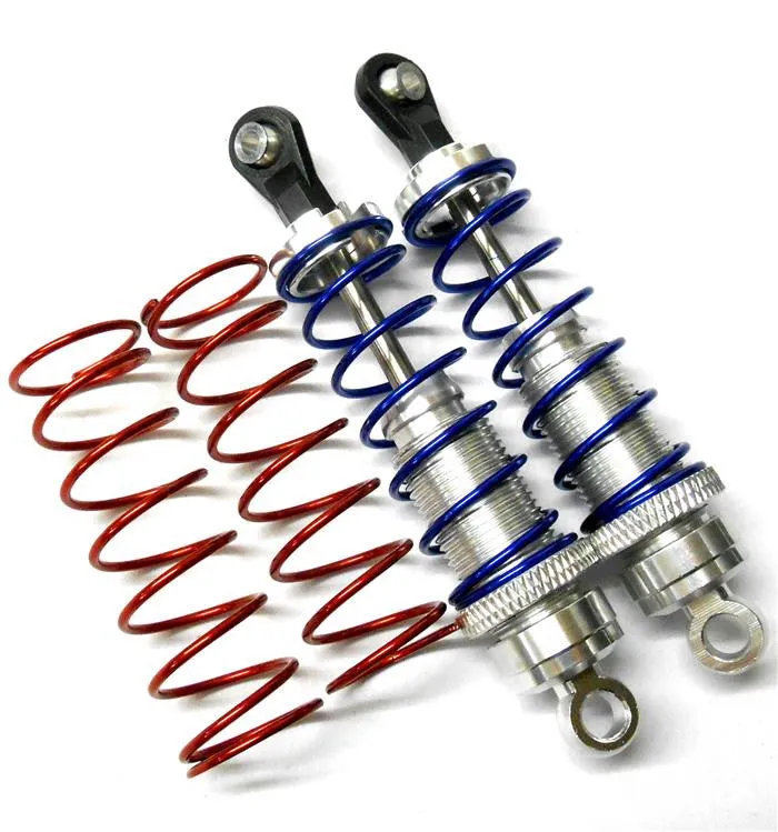 58280S 1/10 Scale RC Alloy Shock Absorbers Damper Set x 2 Silver 80mm Long