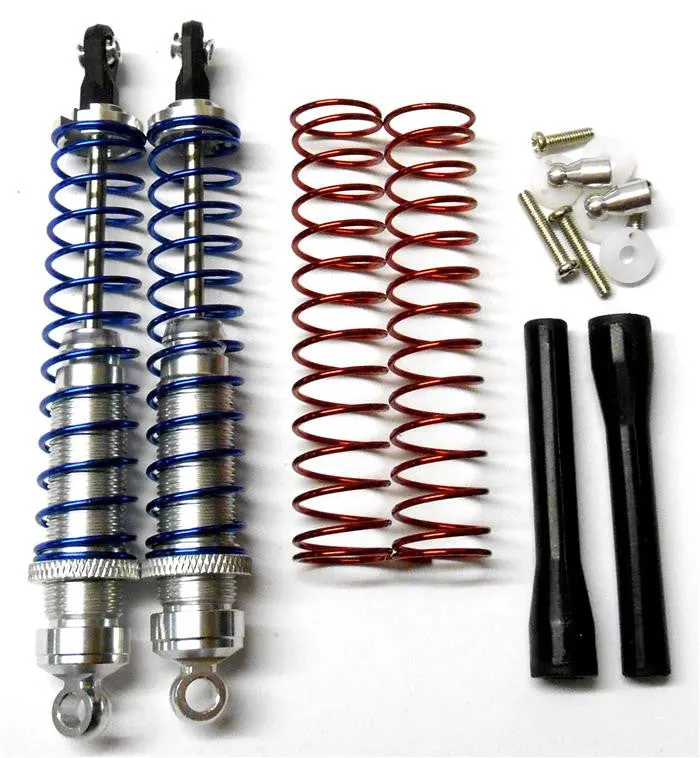 58310S 1/10 Scale RC Alloy Shock Absorbers Damper Set x 2 Silver 110mm Long