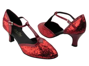 9627 Red Sparkle & Red Patent Trim