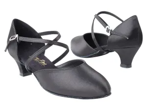 9691 Black Satin_Cuban Heel