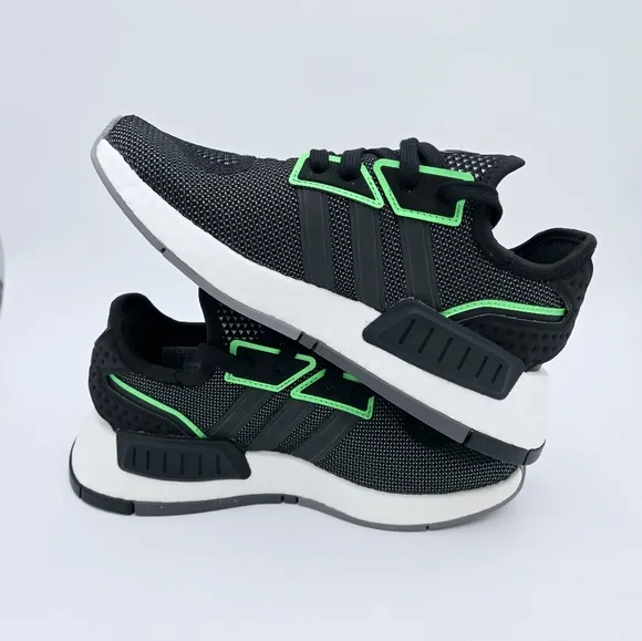 Adidas NMD G1 J Black/Green/White Sneakers Size 4Y IF3066