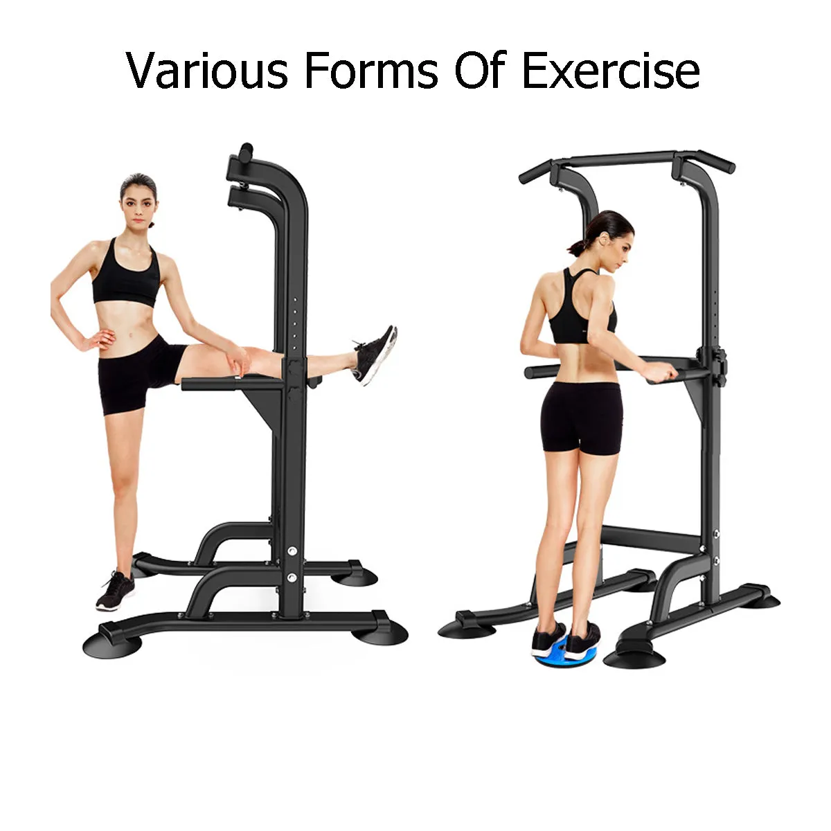 Adjustable Height Pull Up & Dip Exercise Workout Station
