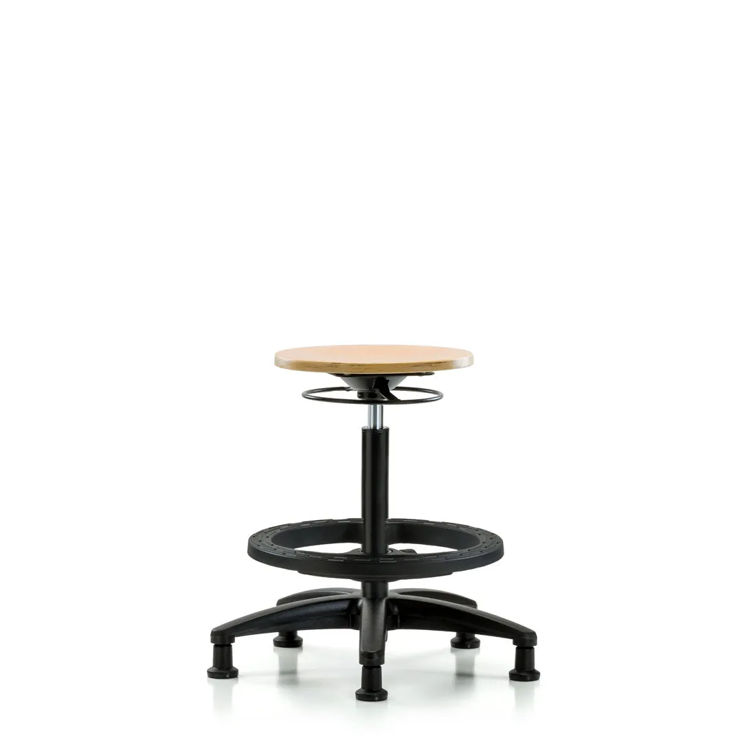 Alysa Height Adjustable Lab Stool Symple Stuff Foot Type: Glides