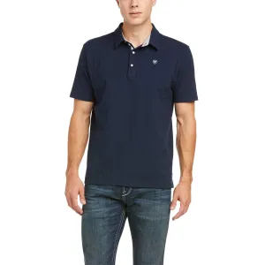 Ariat Mens Medal Polo Navy Blue