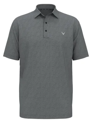 Big & Tall Heather Geo Print Golf Polo