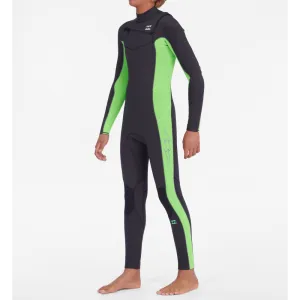 Billabong Absolute 302 Chest Zip Boys Fullsuit - Neon Green