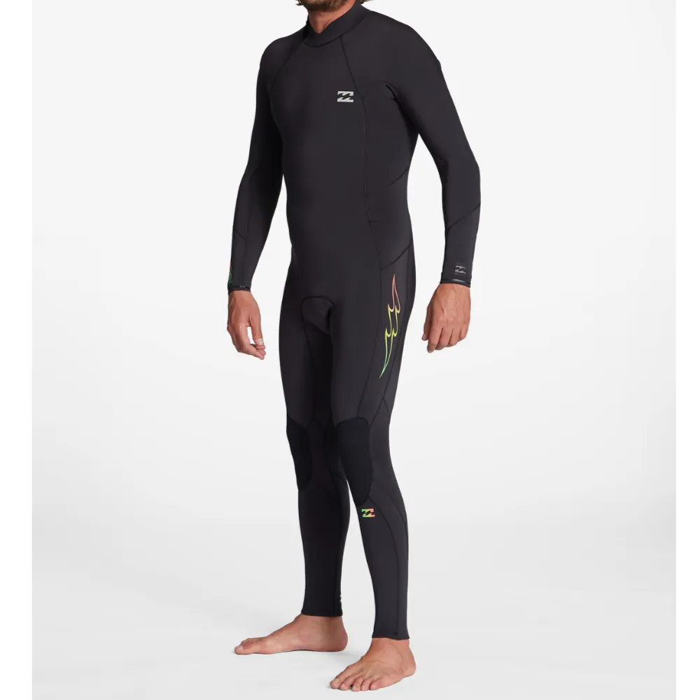 Billabong Absolute 302 Chest Zip GBS Full Wetsuit Mens - Black Fade
