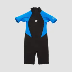 Billabong Intruder 2/2mm Back Zip Shorty Wetsuit 2-7 years Blue - Kids