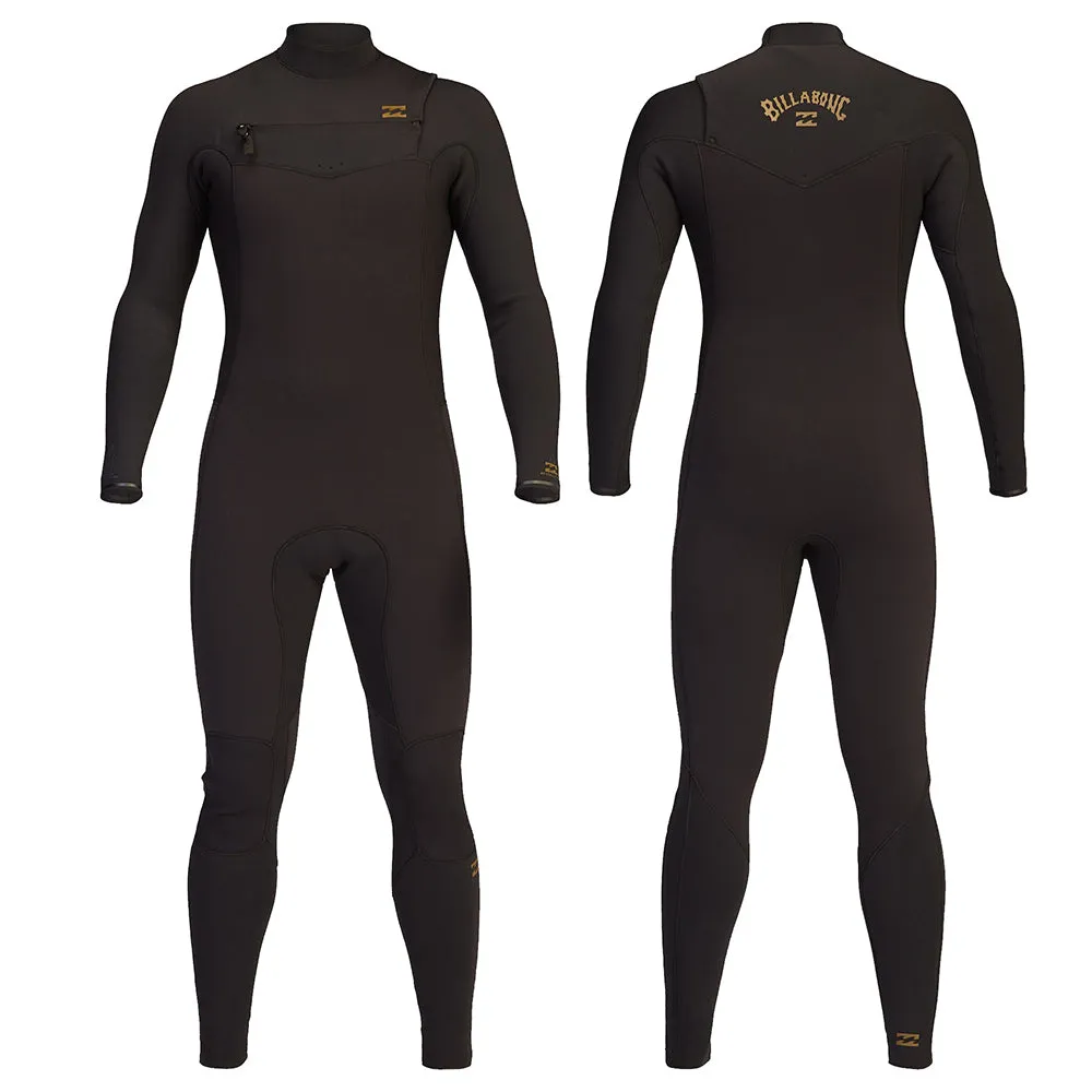 BILLABONG REVOLUTION 4/3MM CHEST ZIP BLACK CLAY