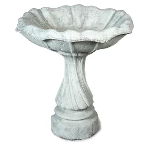 Birdbath - Large Swirl Base - Tulip Ttop