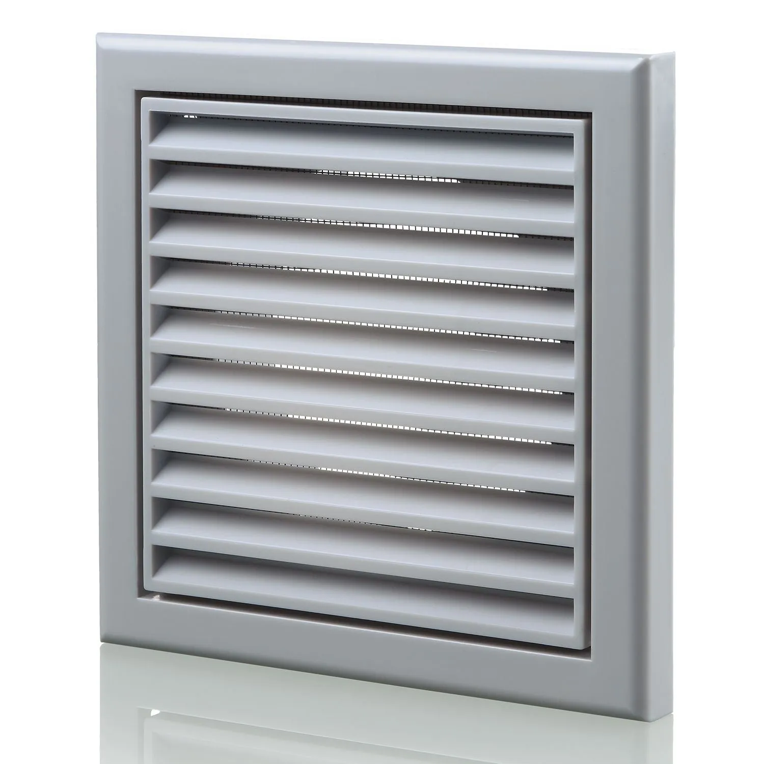 Blauberg DECOR 185X185/150S GREY Plastic Vented Fixed Blade Air Ventilation Louvred Grille 6" 150mm
