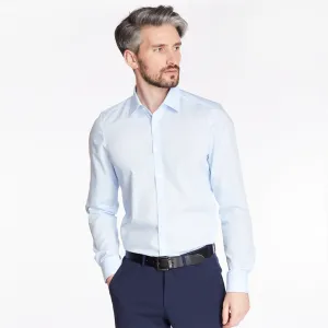 Body Fit Easy Iron Shirt in Blue