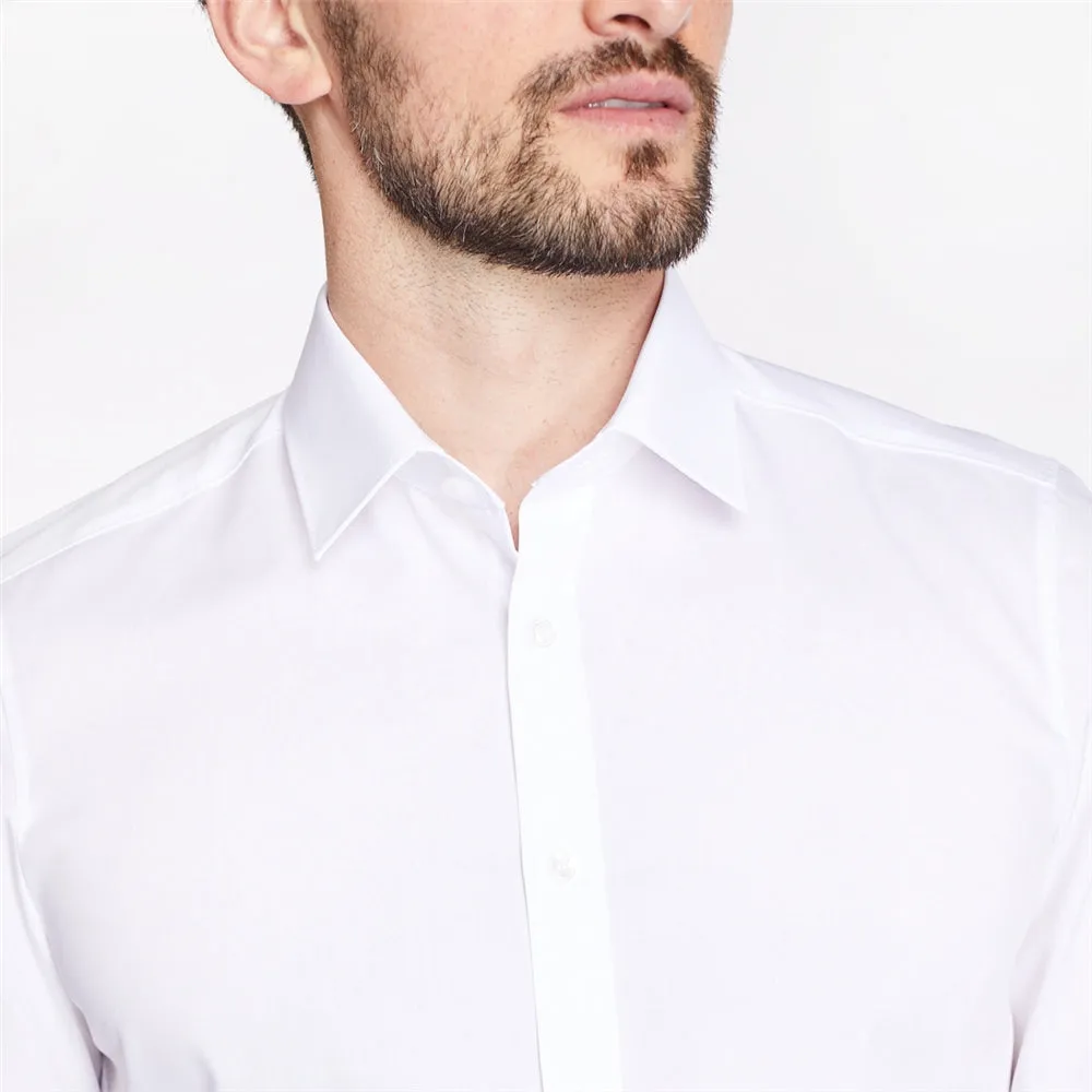 Body Fit Easy Iron Shirt in White