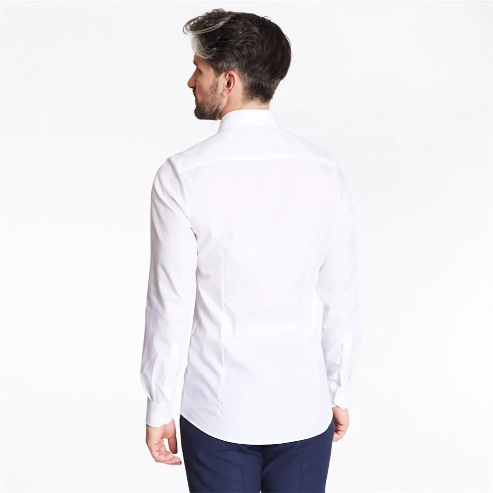 Body Fit Easy Iron Shirt in White