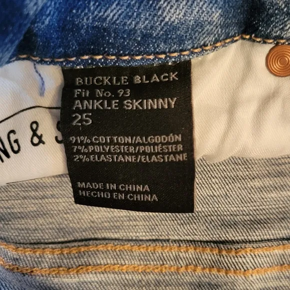 Buckle Black Fit No. 93 Skinny Cuffed Jean