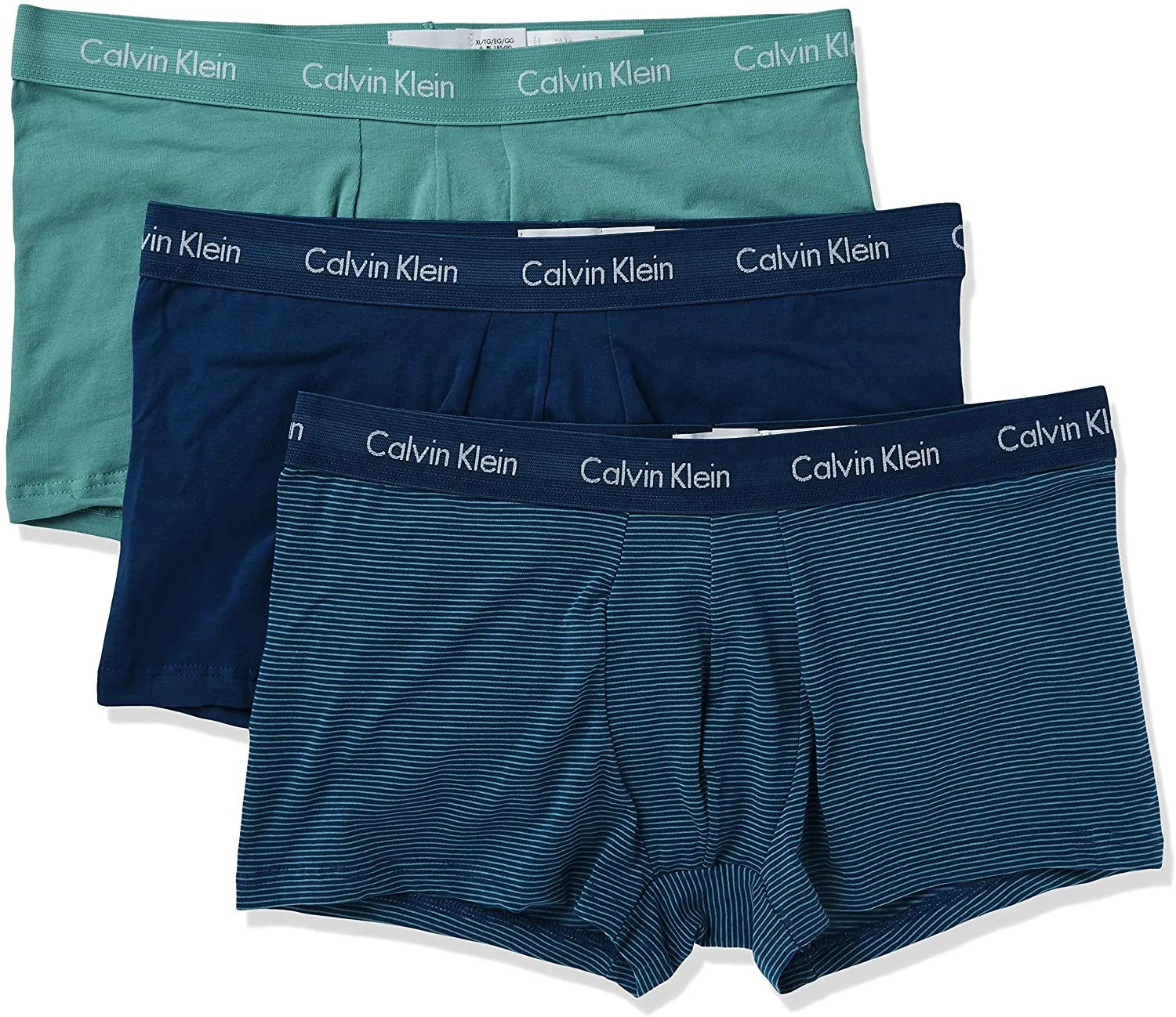 Calvin Klein Men's Underwear Cotton Stretch Low-Rise Trunks 3 Pack