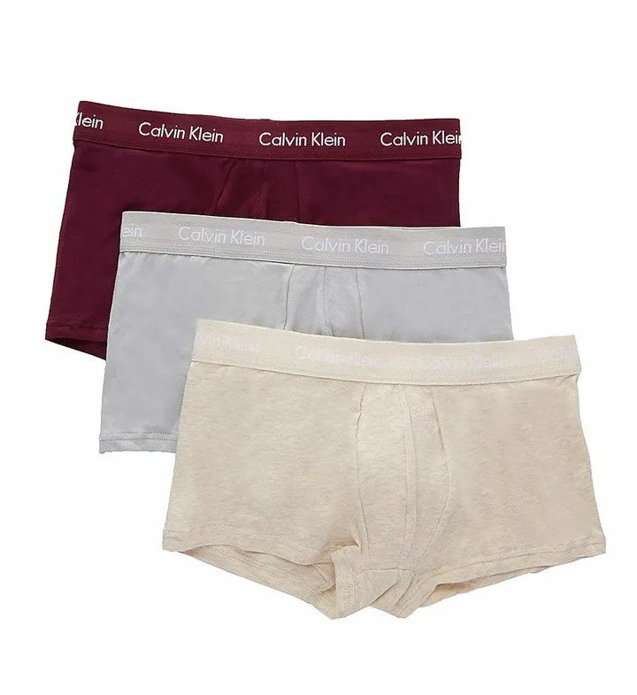 Calvin Klein Men's Underwear Cotton Stretch Low-Rise Trunks 3 Pack