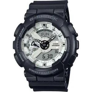 CASIO G-SHOCK BLACK AND BRILLIANT WHITE SERIES ANALOG DIGITAL DIAL MEN WATCH GA-110WD-1AJF