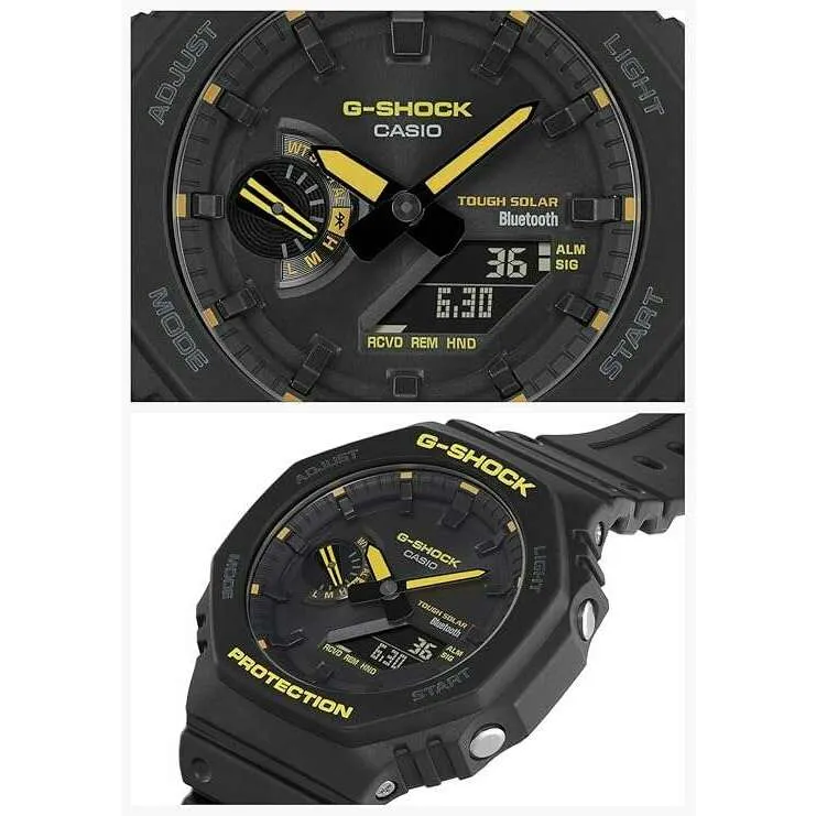 CASIO G-SHOCK CAUTION YELLOW SERIES BLUETOOTH BLACK & YELLOW MEN WATCH GA-B2100CY-1AJF
