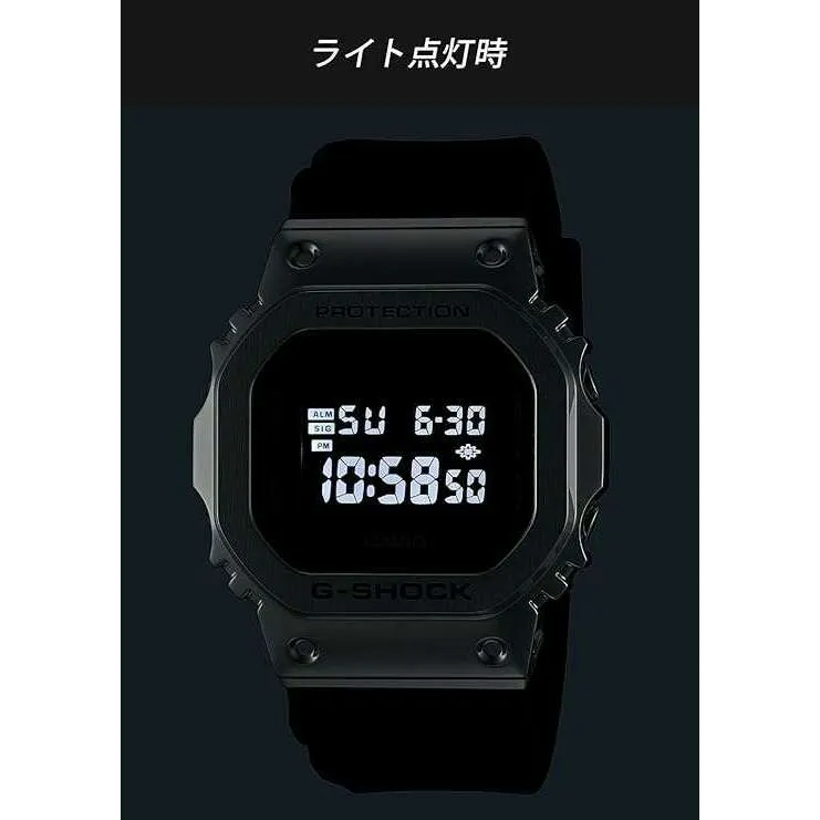 CASIO G-SHOCK DAY-DATE SQUARE DIGITAL DIAL BLACK & SILVER MEN WATCH GM-5600U-1JF