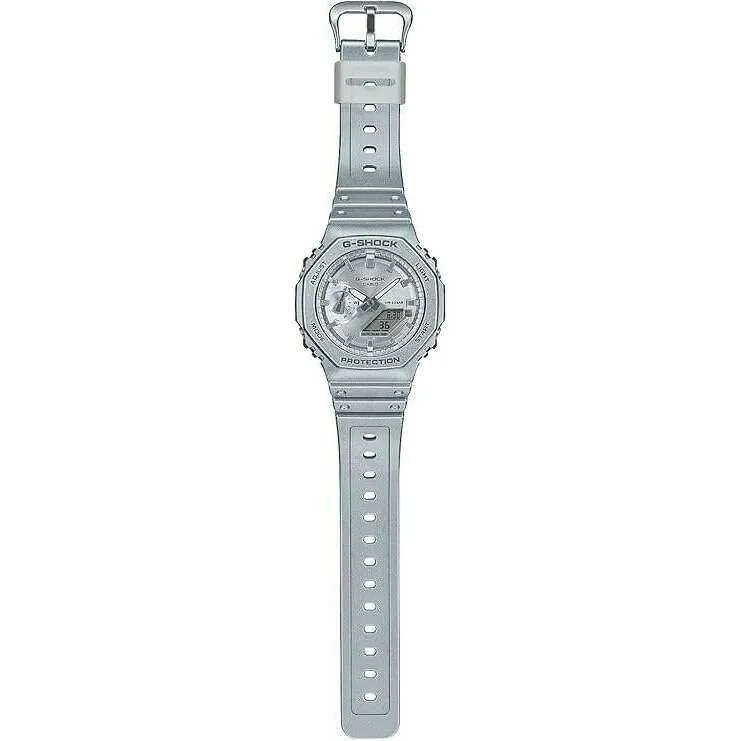 CASIO G-SHOCK FORGOTTEN FUTURE SERIES ANALOG DIGITAL SILVER MEN WATCH GA-2100FF-8AJF