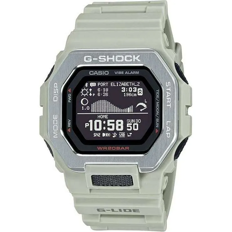 CASIO G-SHOCK G-LIDE BLUETOOTH DIGITAL DIAL BEIGE MEN WATCH GBX-100-8JF