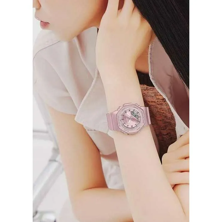CASIO G-SHOCK LIMITED MODEL ANALOG DIGITAL PINK LADIES WATCH GMA-P2100ST-4AJF