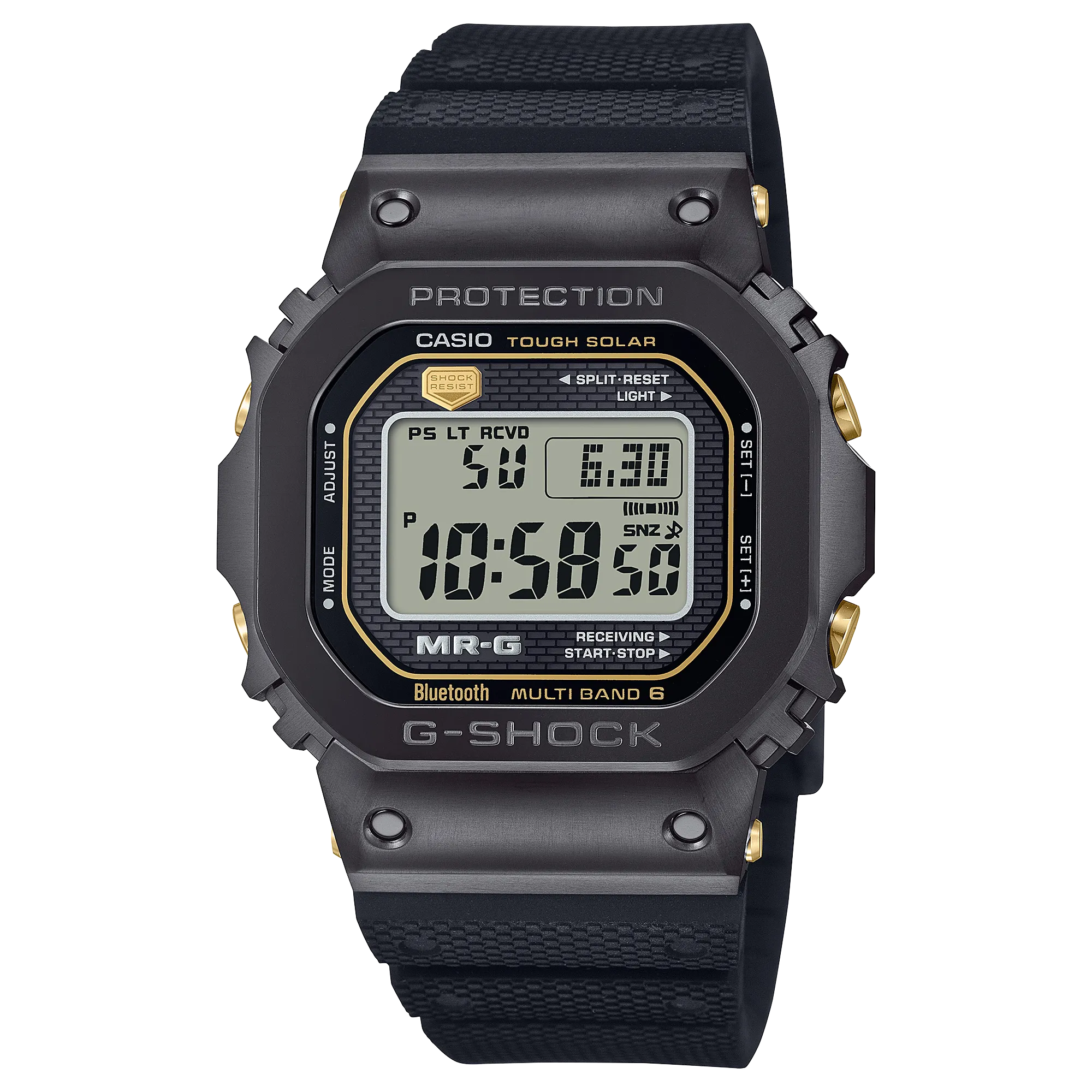 Casio G-Shock MR-G MRGB5000R-1 Titanium Black Rubber Tough Solar Bluetooth Radio Controlled Watch