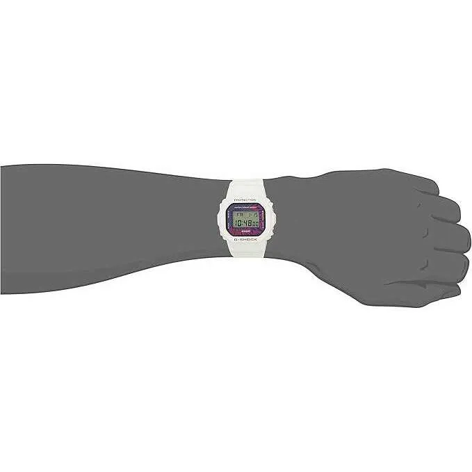 CASIO G-SHOCK PSYCHEDELIC MULTI COLORS DIGITAL WHITE STRAP MEN WATCH DW-5600DN-7JF
