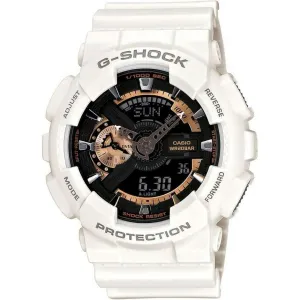 CASIO G-SHOCK ROSE GOLD SERIES DAY-DATE ANALOG DIGITAL WHITE MEN WATCH GA-110RG-7AJF