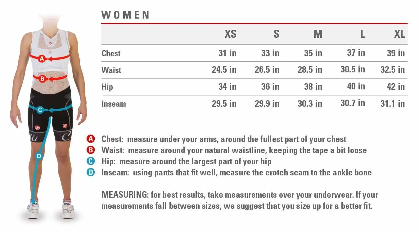 Castelli Bellissima Womens Jersey - Black/Red