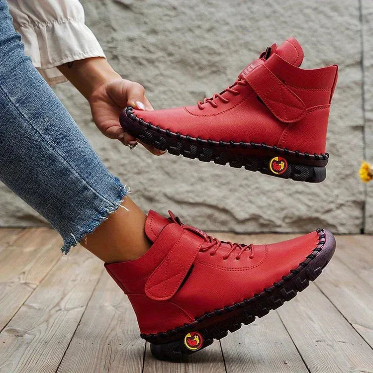 Cathy™ - Comfortable Handcrafted Leather Sneaker Boots