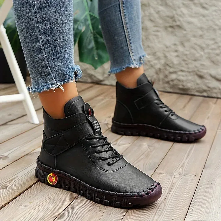 Cathy™ - Comfortable Handcrafted Leather Sneaker Boots