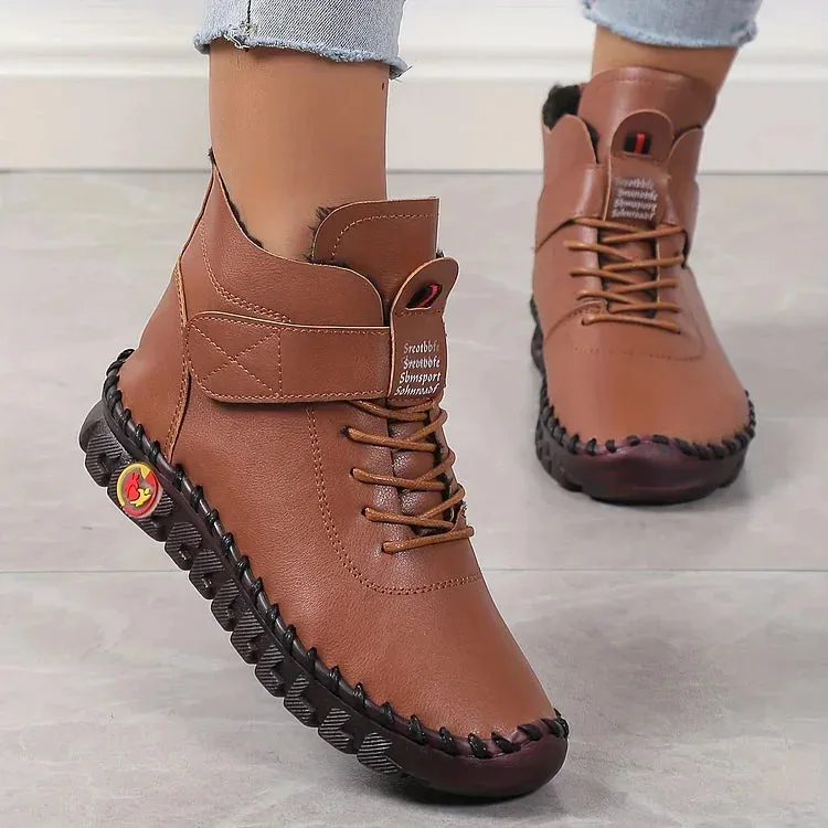 Cathy™ - Comfortable Handcrafted Leather Sneaker Boots