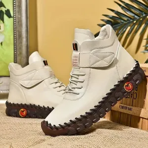 Cathy™ - Comfortable Handcrafted Leather Sneaker Boots