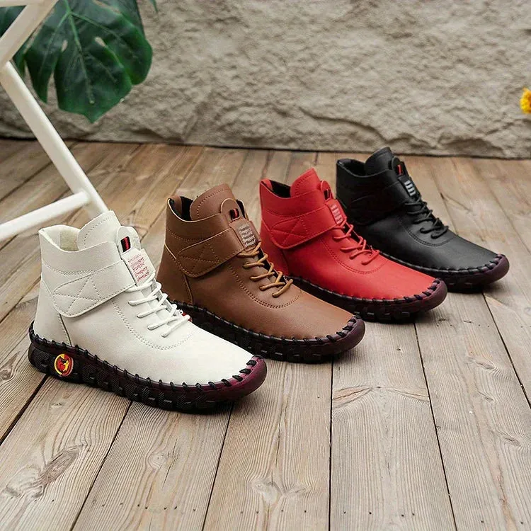 Cathy™ - Comfortable Handcrafted Leather Sneaker Boots