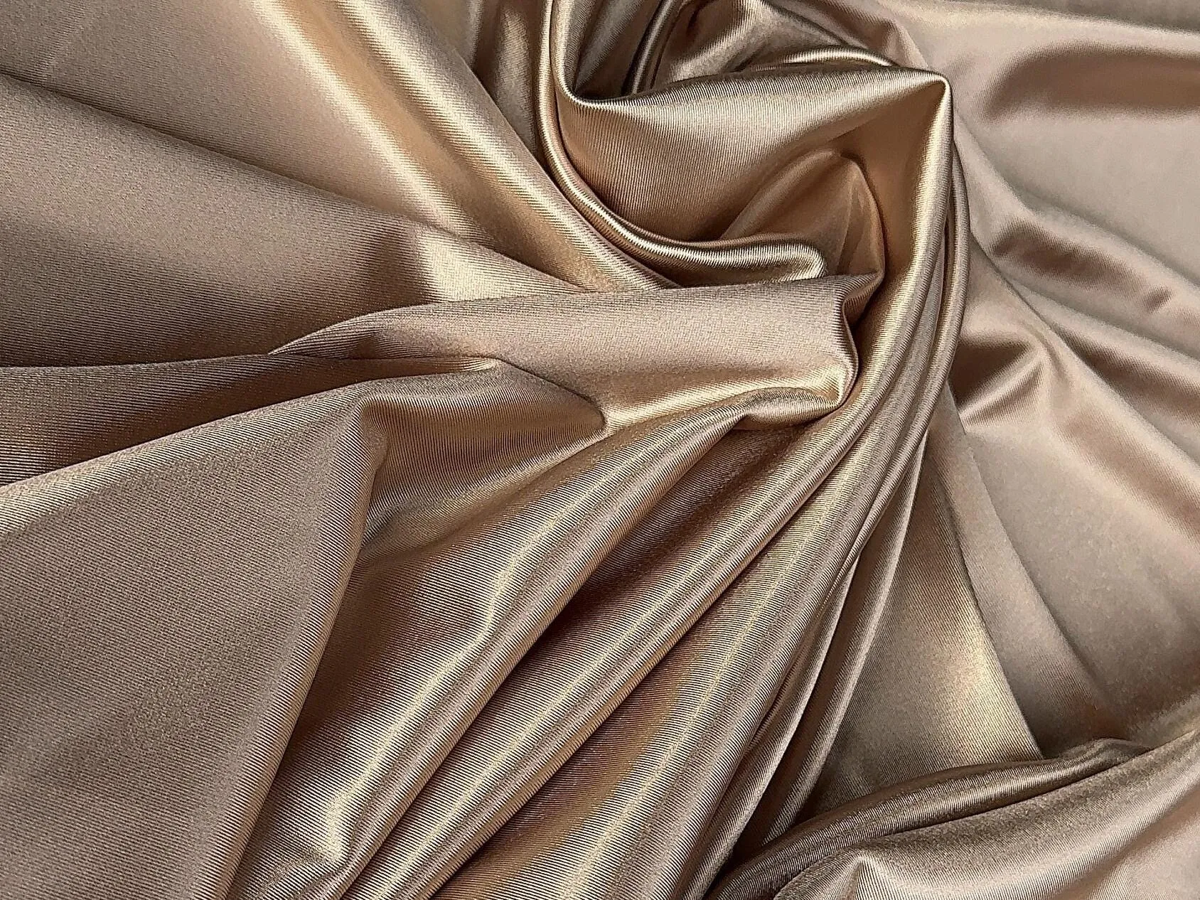 Champagne Satin Stretch Spandex