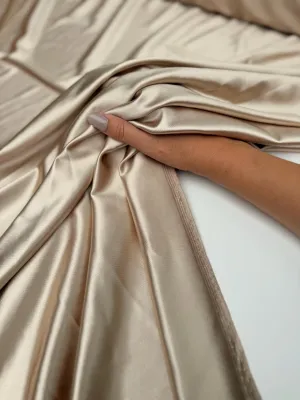Champagne Satin Stretch Spandex