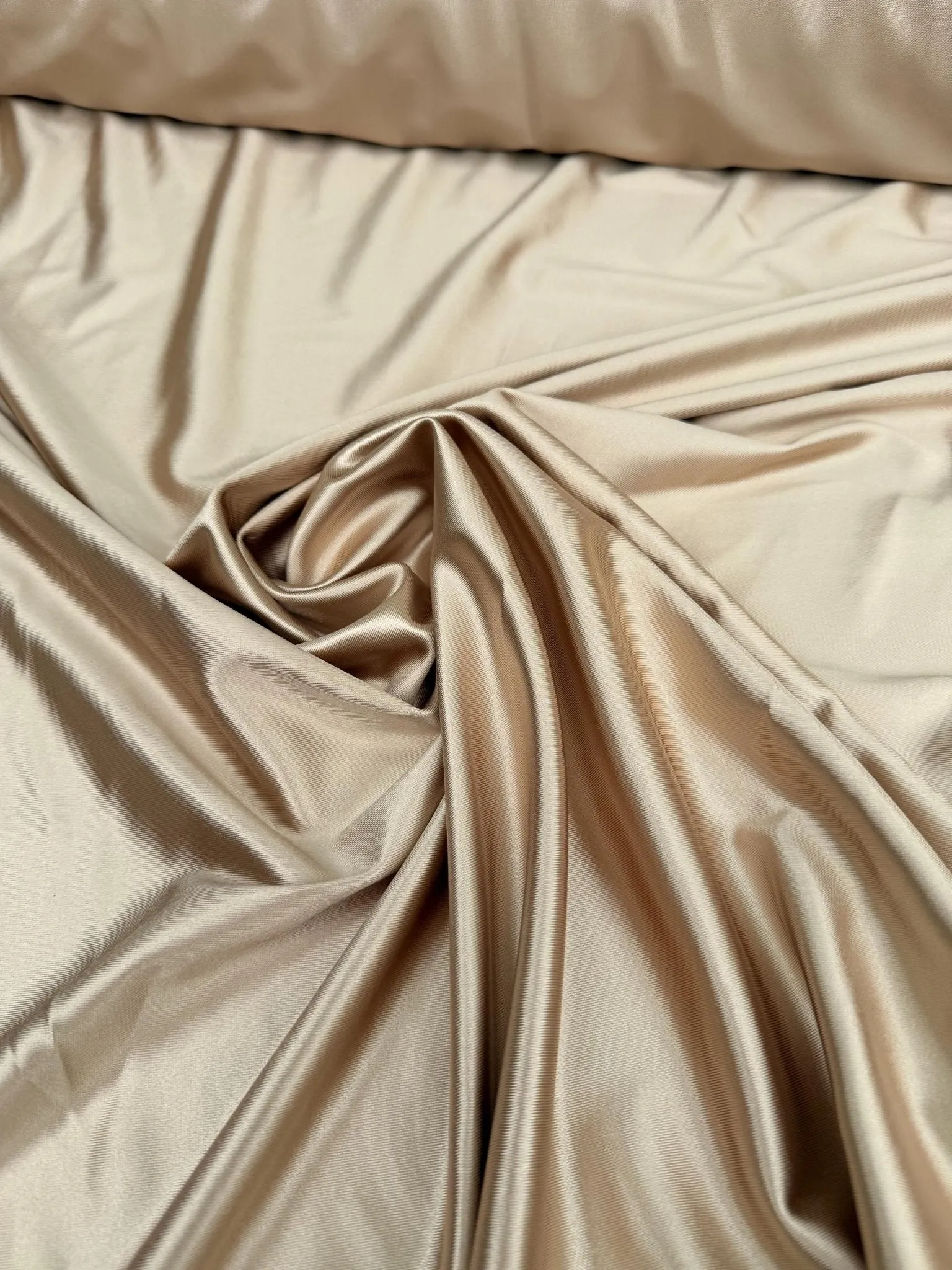 Champagne Satin Stretch Spandex